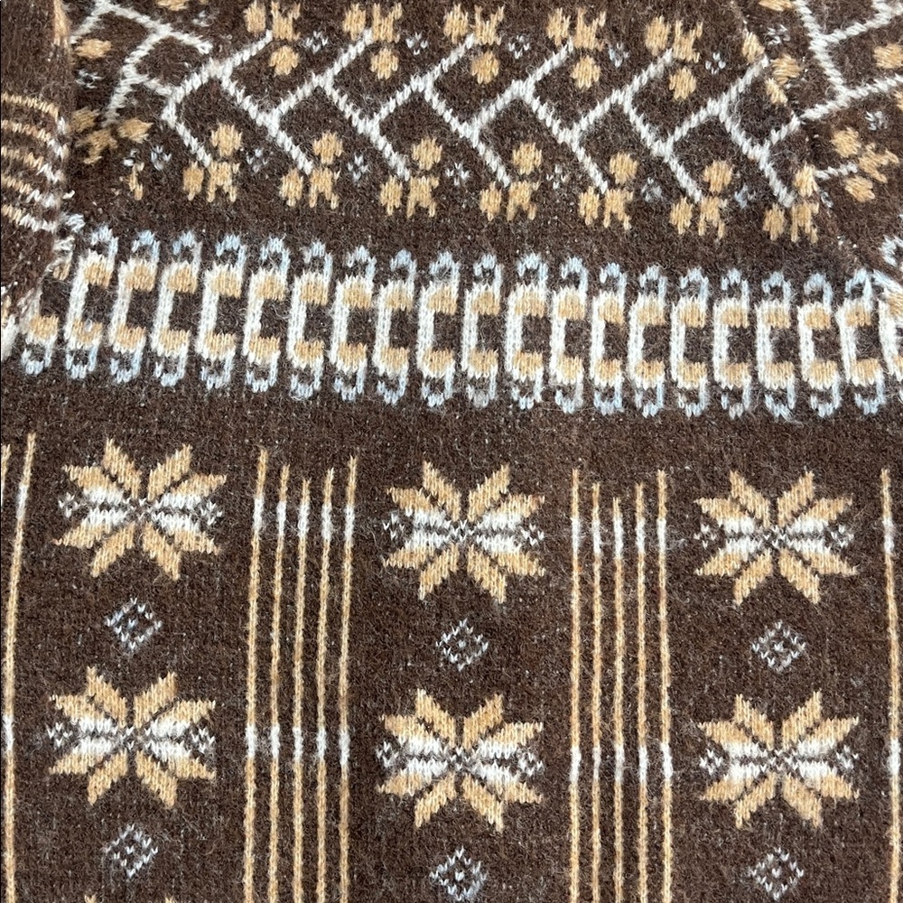 HOUSE OF HARLOW 1960 Brown Mock Neckline Double Zipper Wool Blend Sweater Size S - Picture 5 of 16